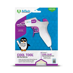 AdTech Cool Tool Kit with low-temp glue gun, white, safer for kids' crafts.