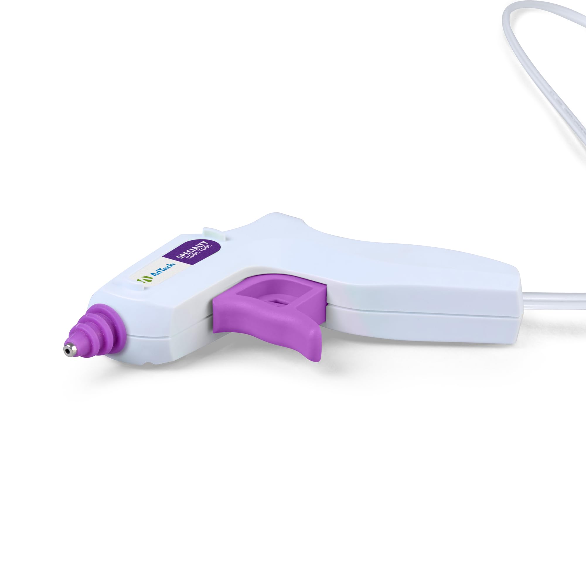 AdTech glue gun designed for delicate fabrics and scrapbooking papers.