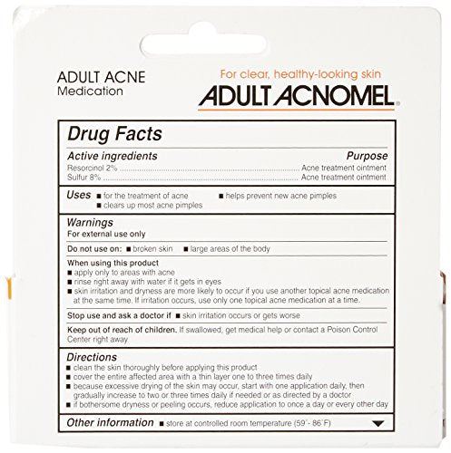 Acnomel bottle and label highlighting non-BPO formula for gentle acne care.
