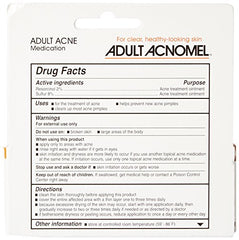 Acnomel bottle and label highlighting non-BPO formula for gentle acne care.
