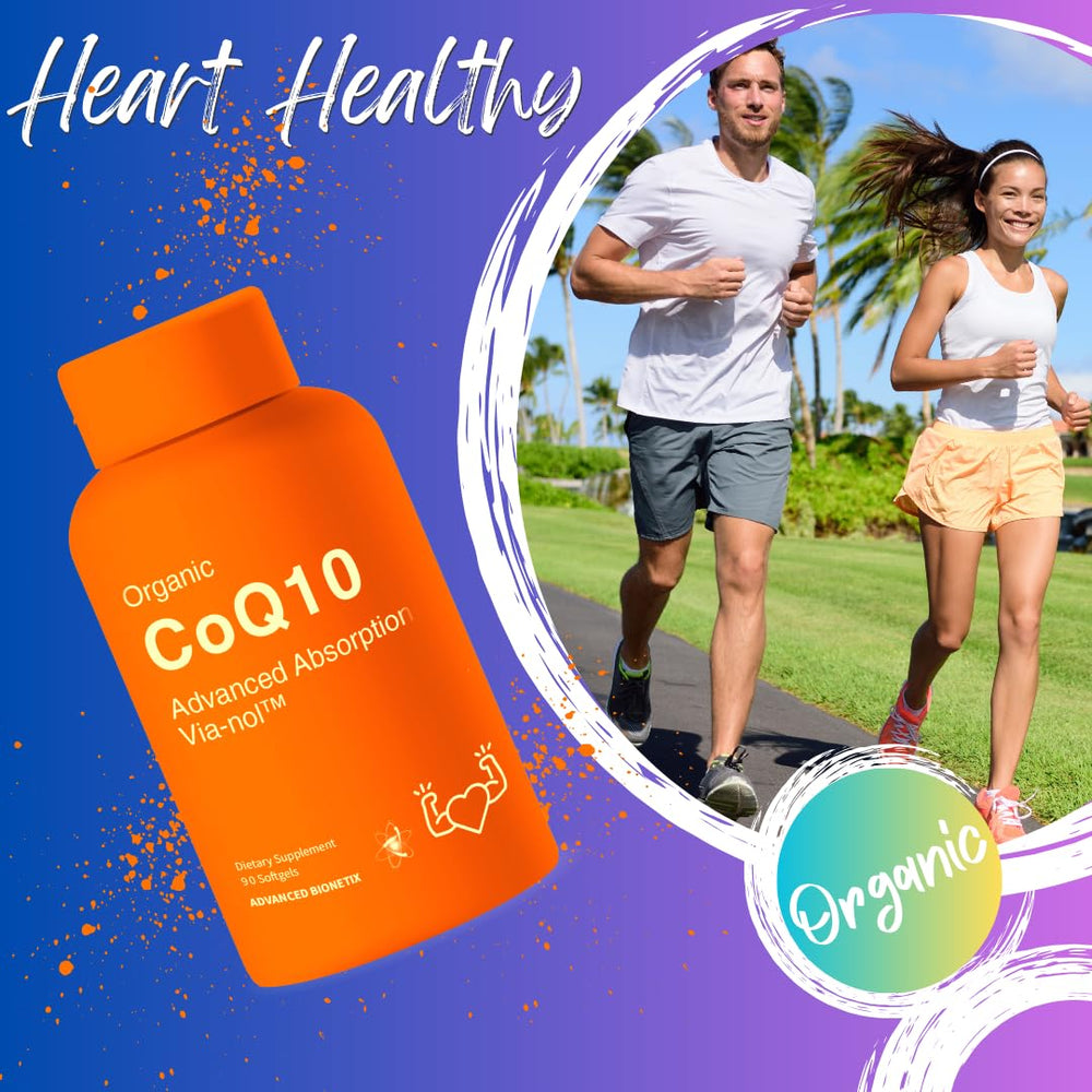 Black Pepper Extract label on Advanced Bionetix CoQ10 bottle for higher bioavailability