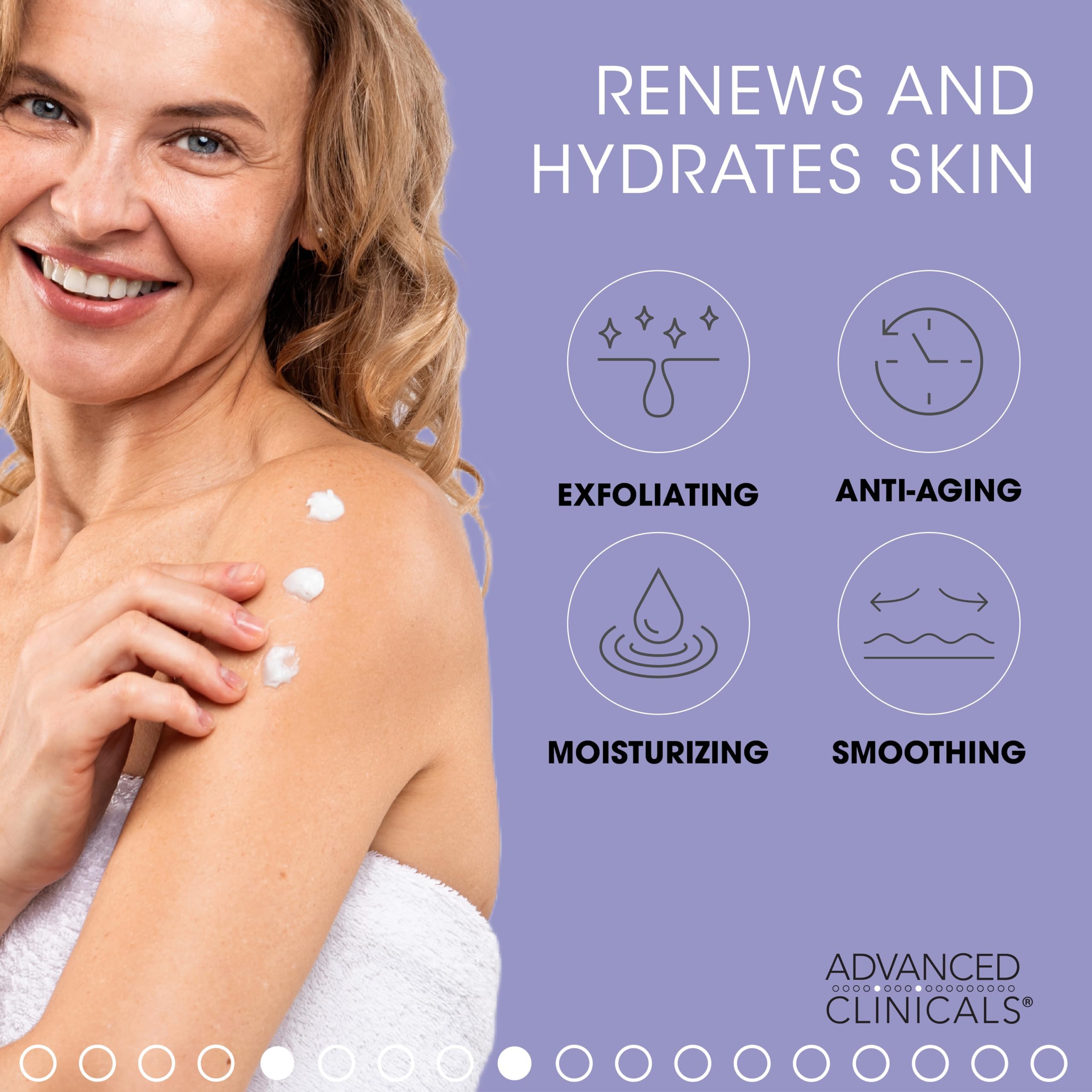 Advanced Clinicals all-over body application on arms and legs.