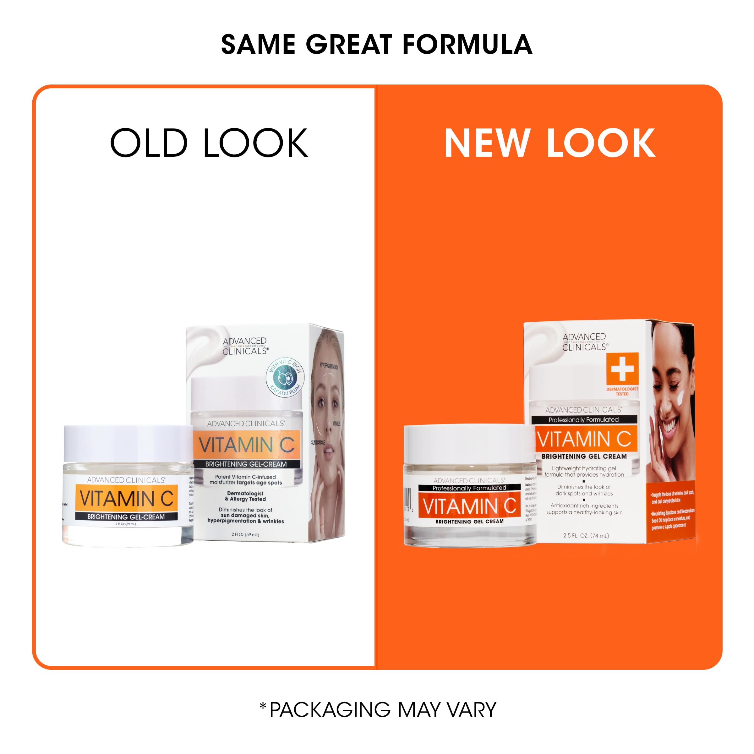 Advanced Clinicals Brightening Vitamin C Face Cream Gel daily use scenario on vanity