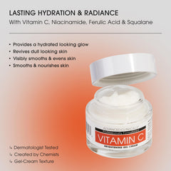 Advanced Clinicals Brightening Vitamin C Face Cream Gel texture closeup highlighting lightweight feel