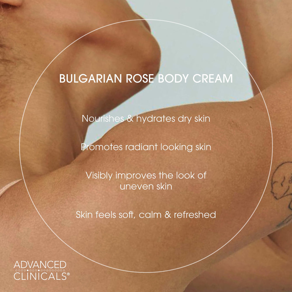 Bulgarian Rose Lotion pump-top focus shows easy dispensing and even coverage.