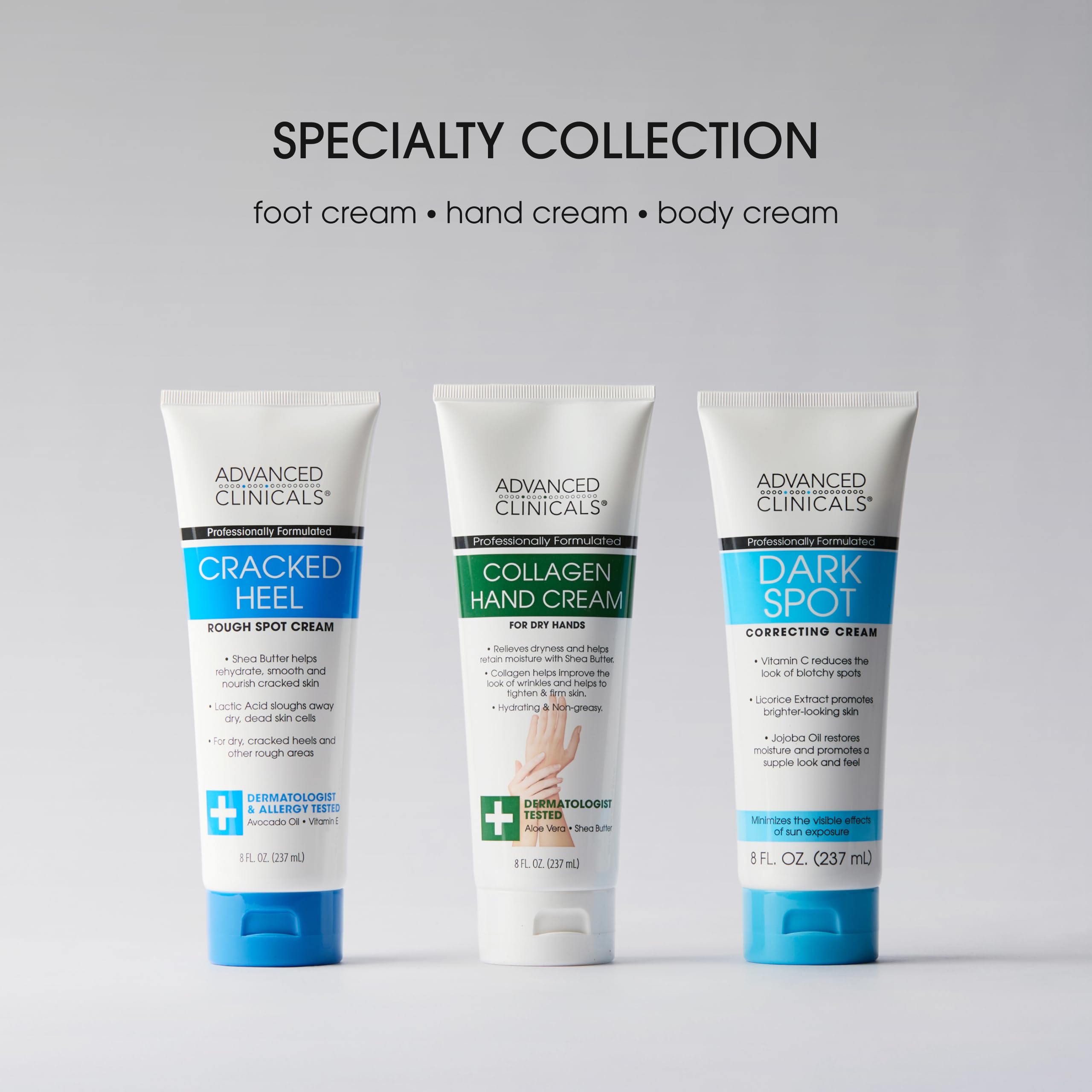 Elbow area treated with Advanced Clinicals cream for relief on rough, dry skin.