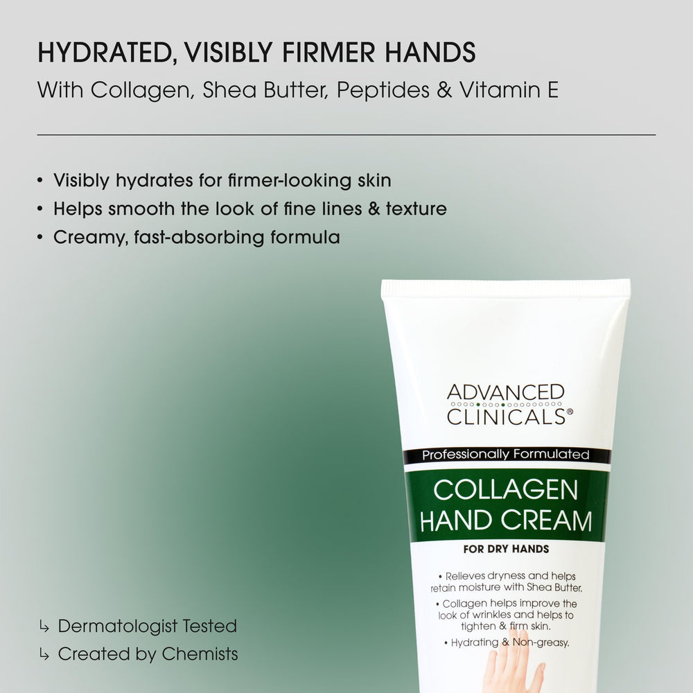 Texture on skin shows fast absorption and non-greasy hydration from Advanced Clinicals cream.