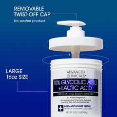 Advanced Clinicals cream texture closeup highlights velvety, non-greasy finish.