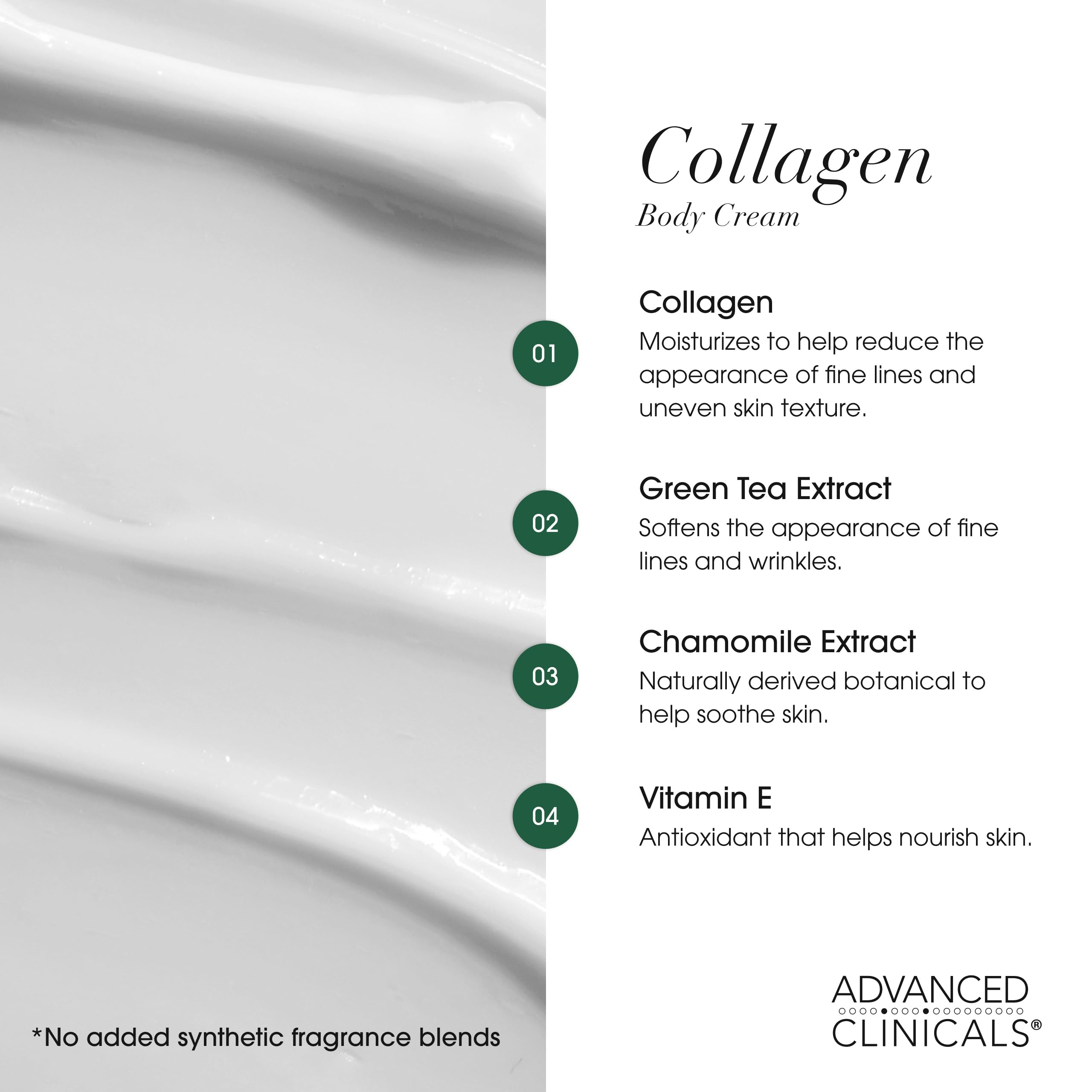 Dermatologist-tested label on Advanced Clinicals set for trusted skincare.