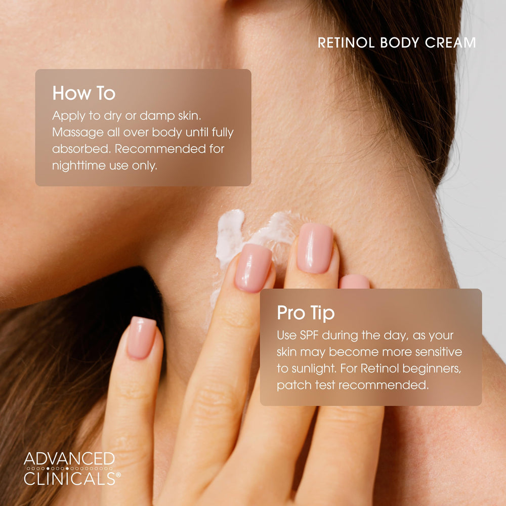 Advanced Clinicals retinol body lotion 2-pack packaging option for sharing