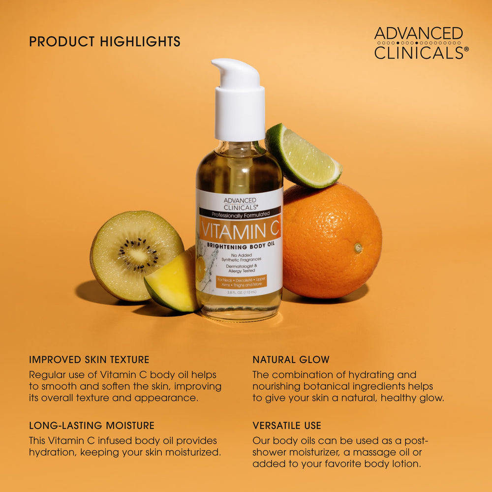 Silky smooth glide of Advanced Clinicals oil on skin for nourishment