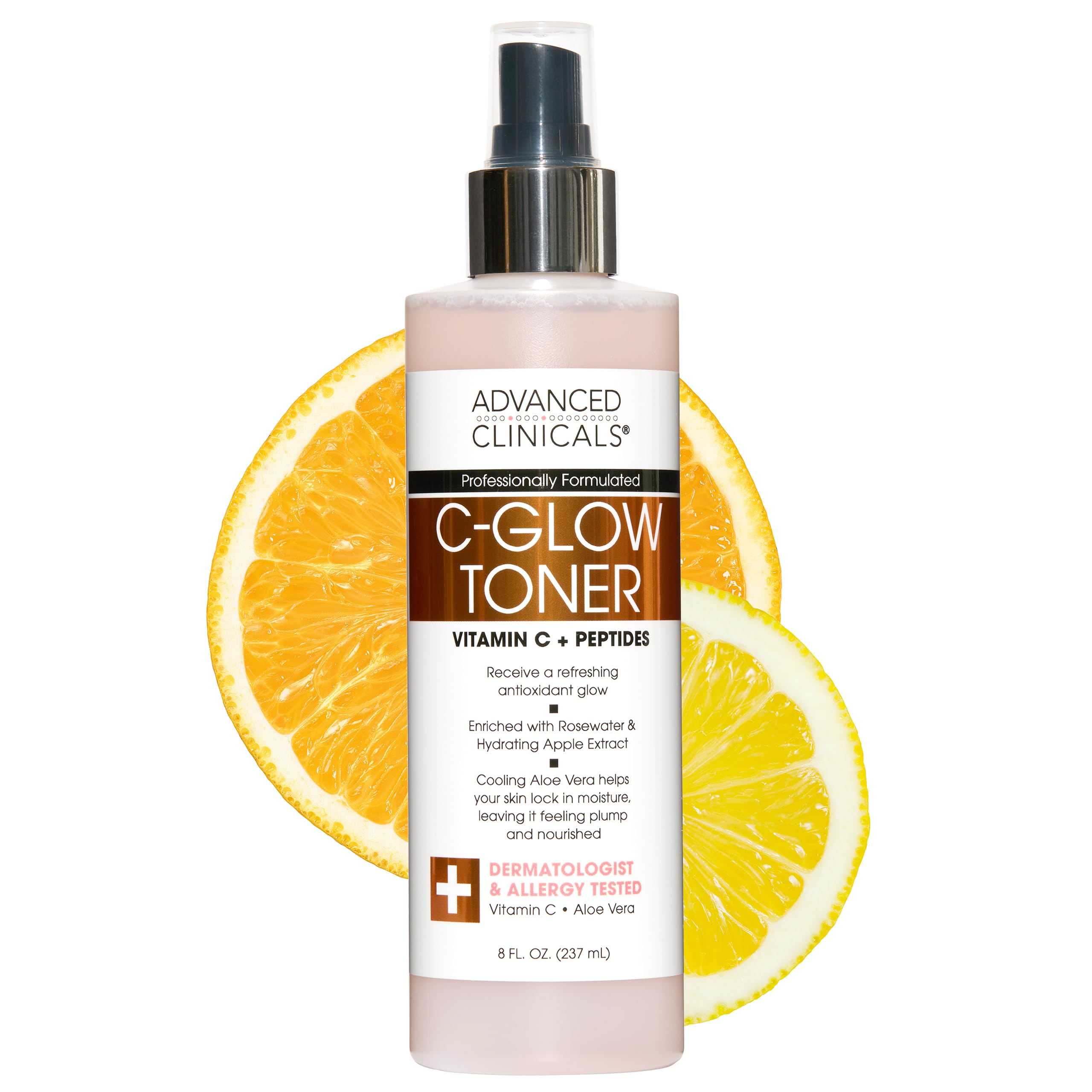 Advanced Clinicals Vitamin C Glow Facial Mist bottle delivering hydration and antioxidant care