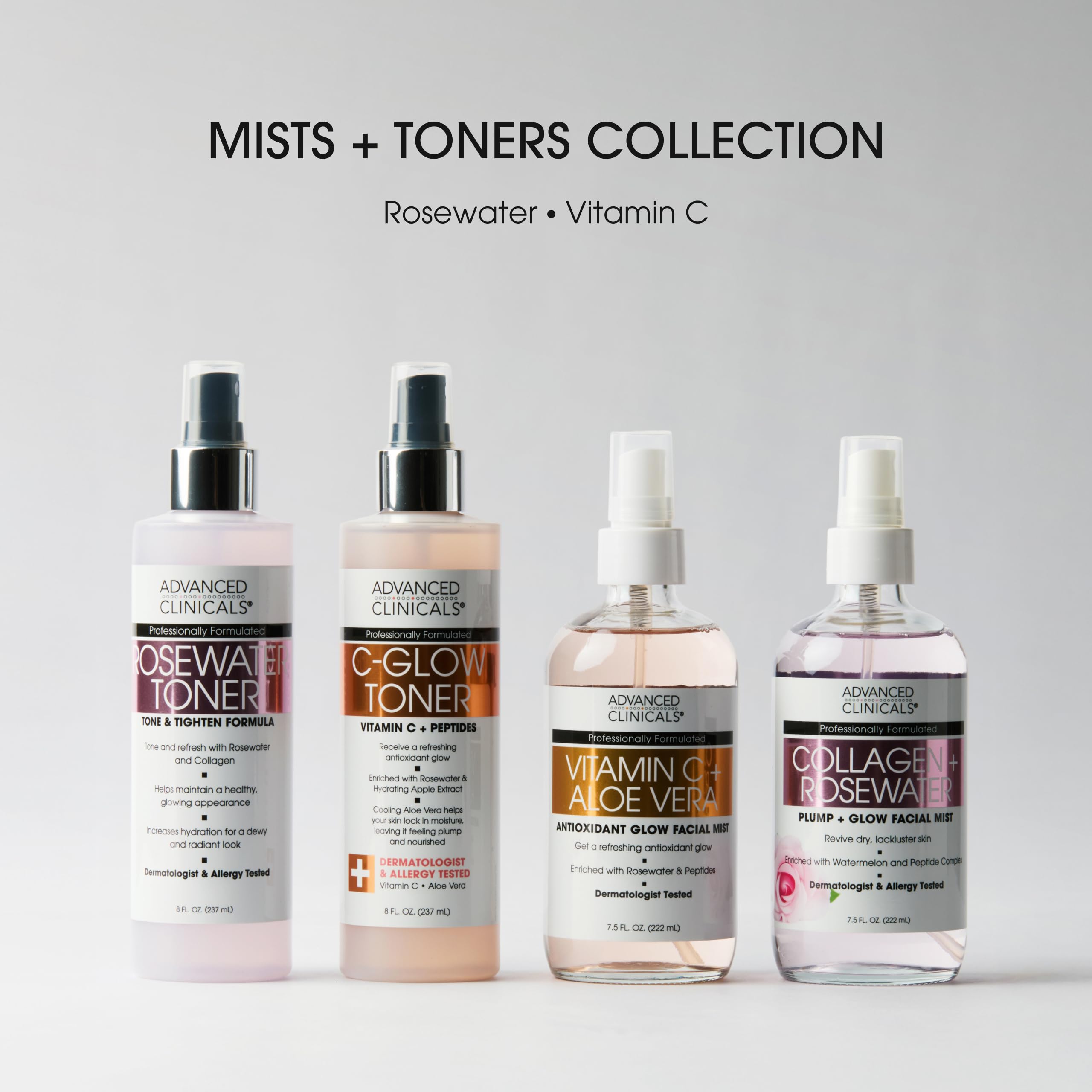Applying Advanced Clinicals Vitamin C Glow Facial Mist to the face