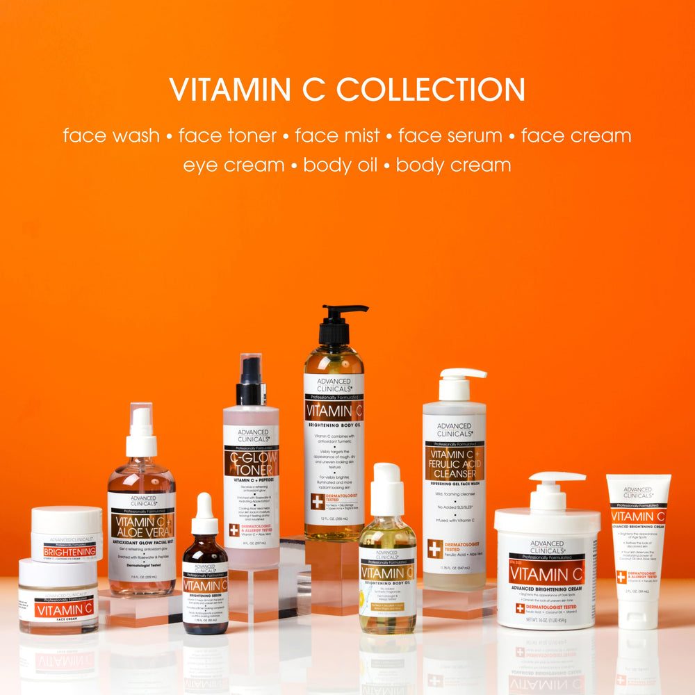 Packaging close-up of Advanced Clinicals Vitamin C Glow Facial Mist
