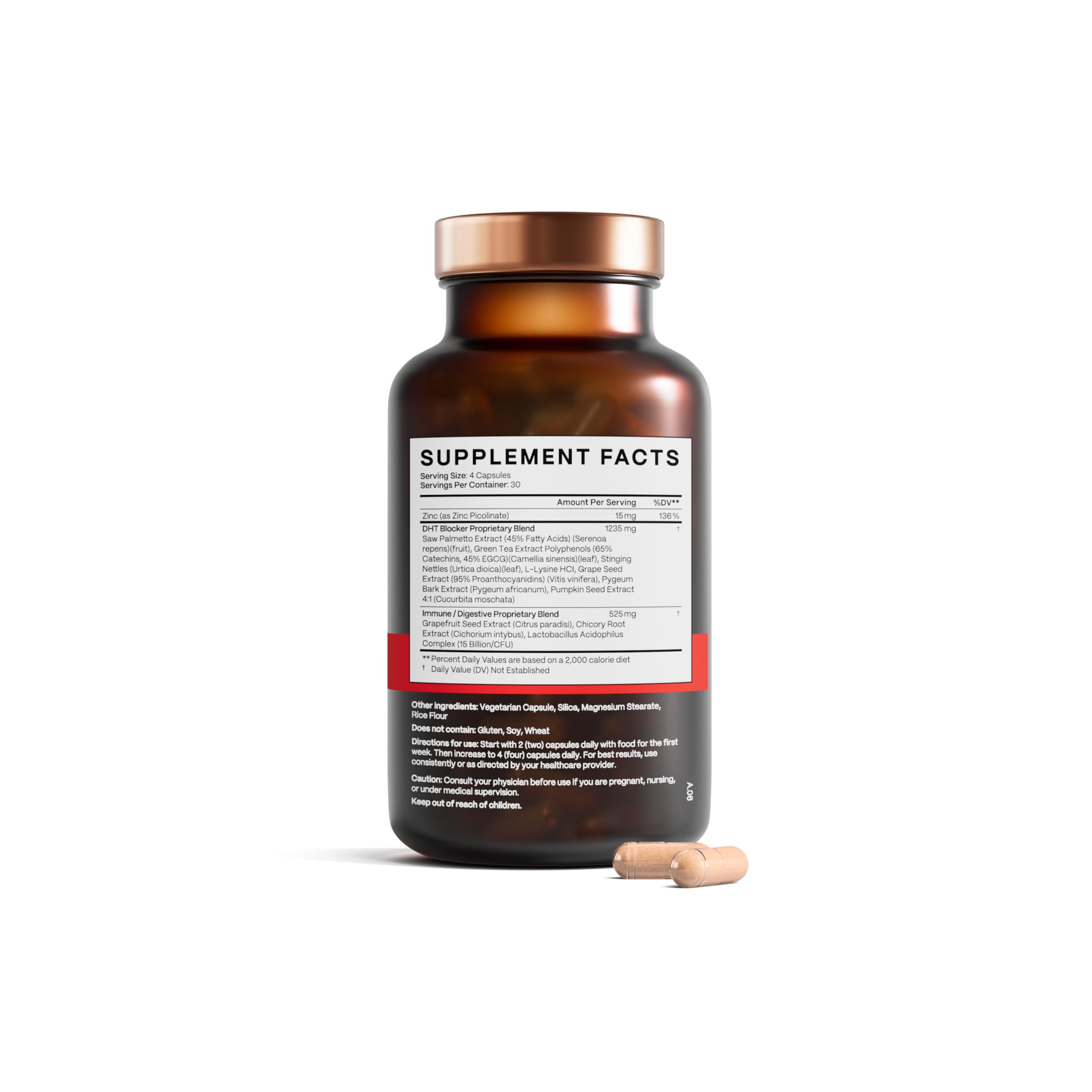 Advanced Trichology DHT Blocker shop display from a salon or store setting.