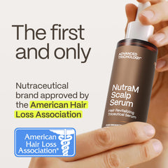 NutraM bottle cap close-up showing precise dosage for easy use.