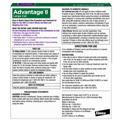 Advantage II Large Cat kills fleas on contact to help quick relief.