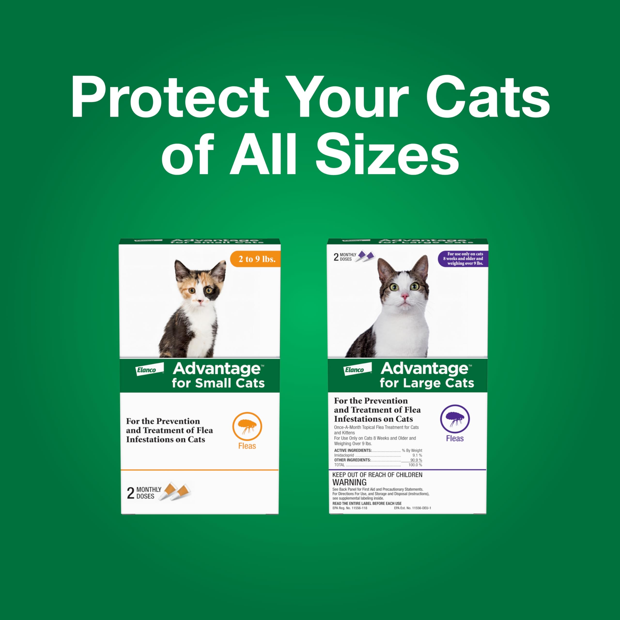 Advantage two-treatments-pack highlights extra value for ongoing protection.