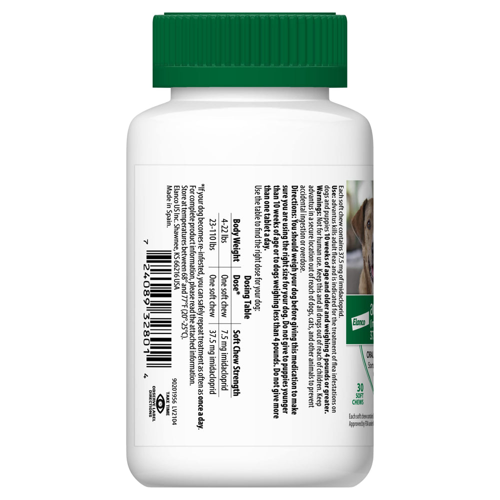 Advantus dog chews in hand show easy-to-give format for pet owners.
