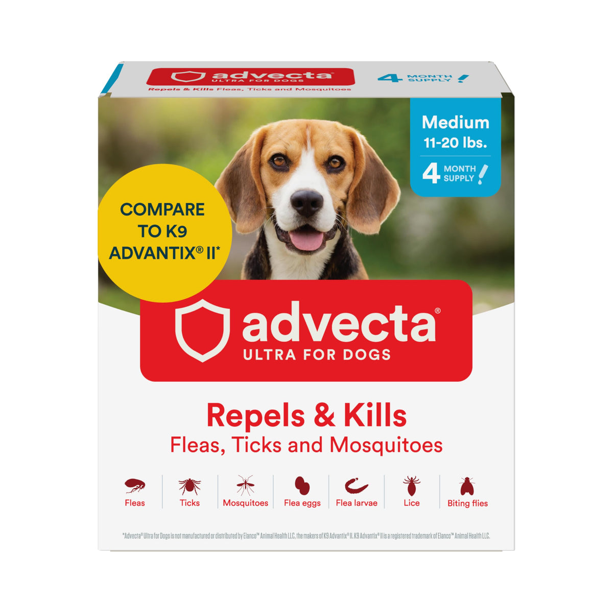 Advecta Ultra bottle pour shows easy dispensing for fast flea control