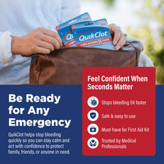 QuikClot Advanced Gauze in a first aid kit for emergencies from Adventure Medical Kits