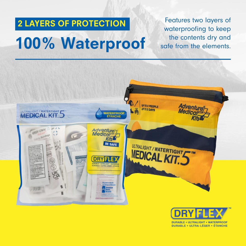 Adventure Medical Kits Ultralight antiseptic wipes and antibiotic ointment for clean wounds.