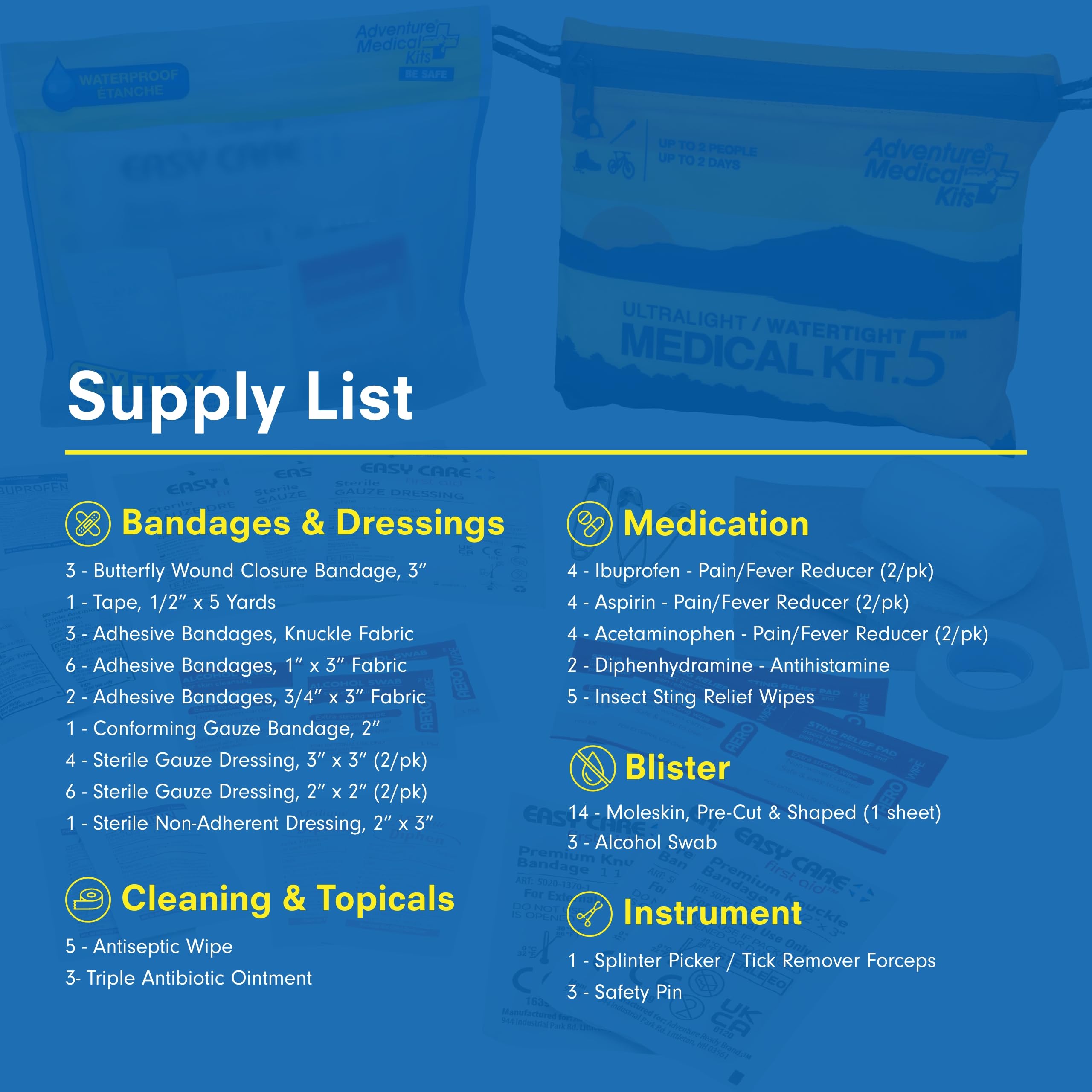 Adventure Medical Kits Ultralight splinter picker and safety pin for quick relief.