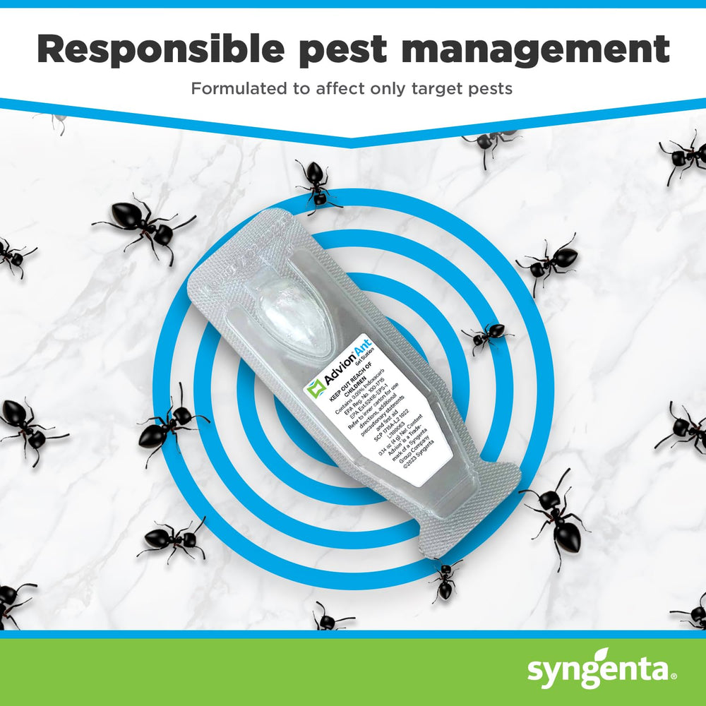 Advion diagram illustrating horizontal transfer across an ant colony
