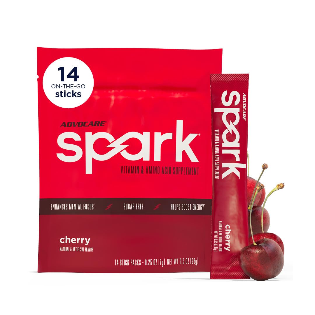 AdvoCare Spark Cherry stick-pack front for on-the-go energy