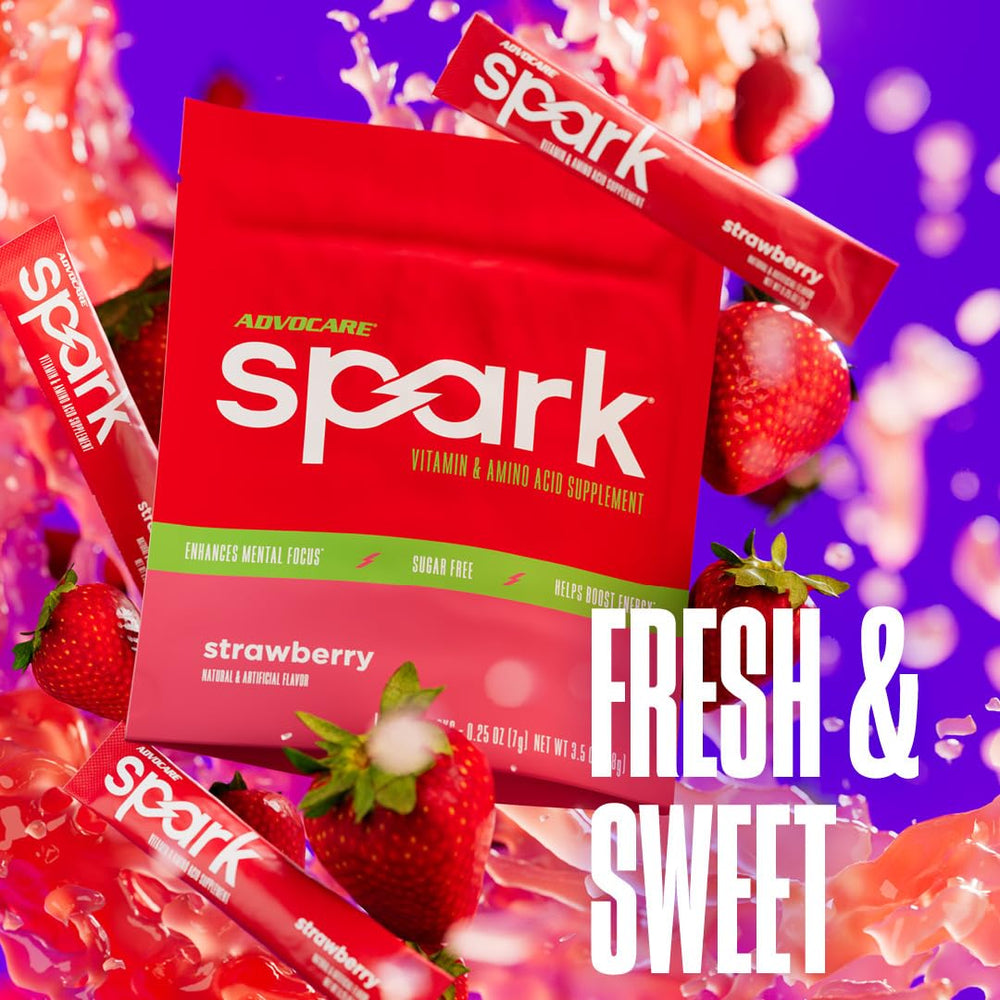AdvoCare Spark ingredient label close-up highlighting caffeine and vitamins