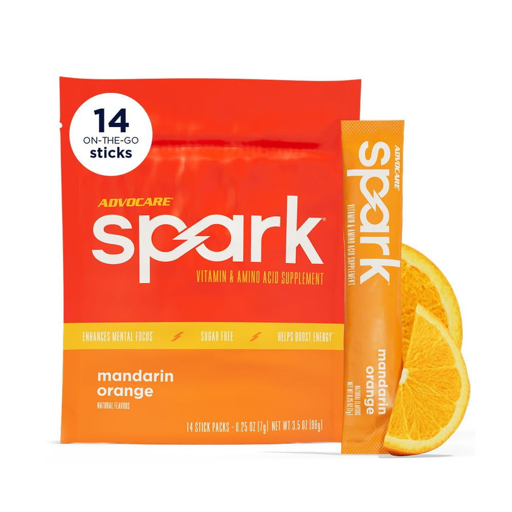 AdvoCare Spark mandarin orange stick pack for on-the-go energy