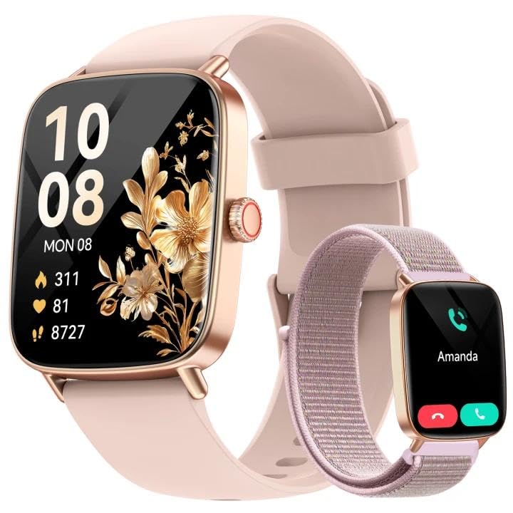 AEAC smart watch for women with a 1.85-inch HD display for clear viewing.