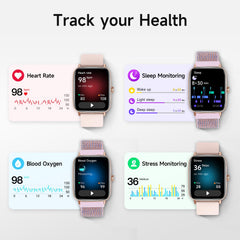 AEAC smart watch health monitoring highlights heart rate and sleep tracking.