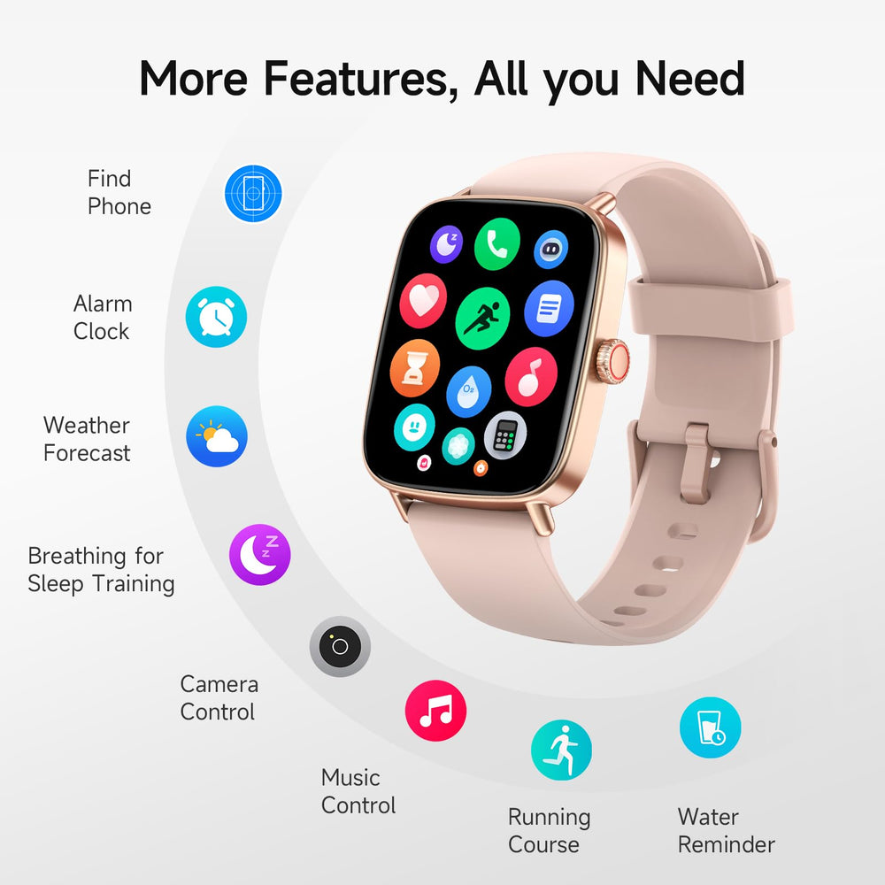AEAC smart watch compatible with iOS and Android devices.