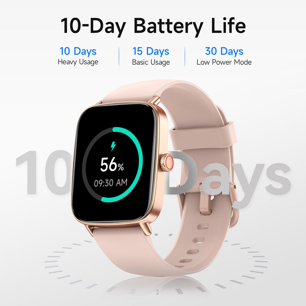 AEAC smart watch two bands included for flexible style.