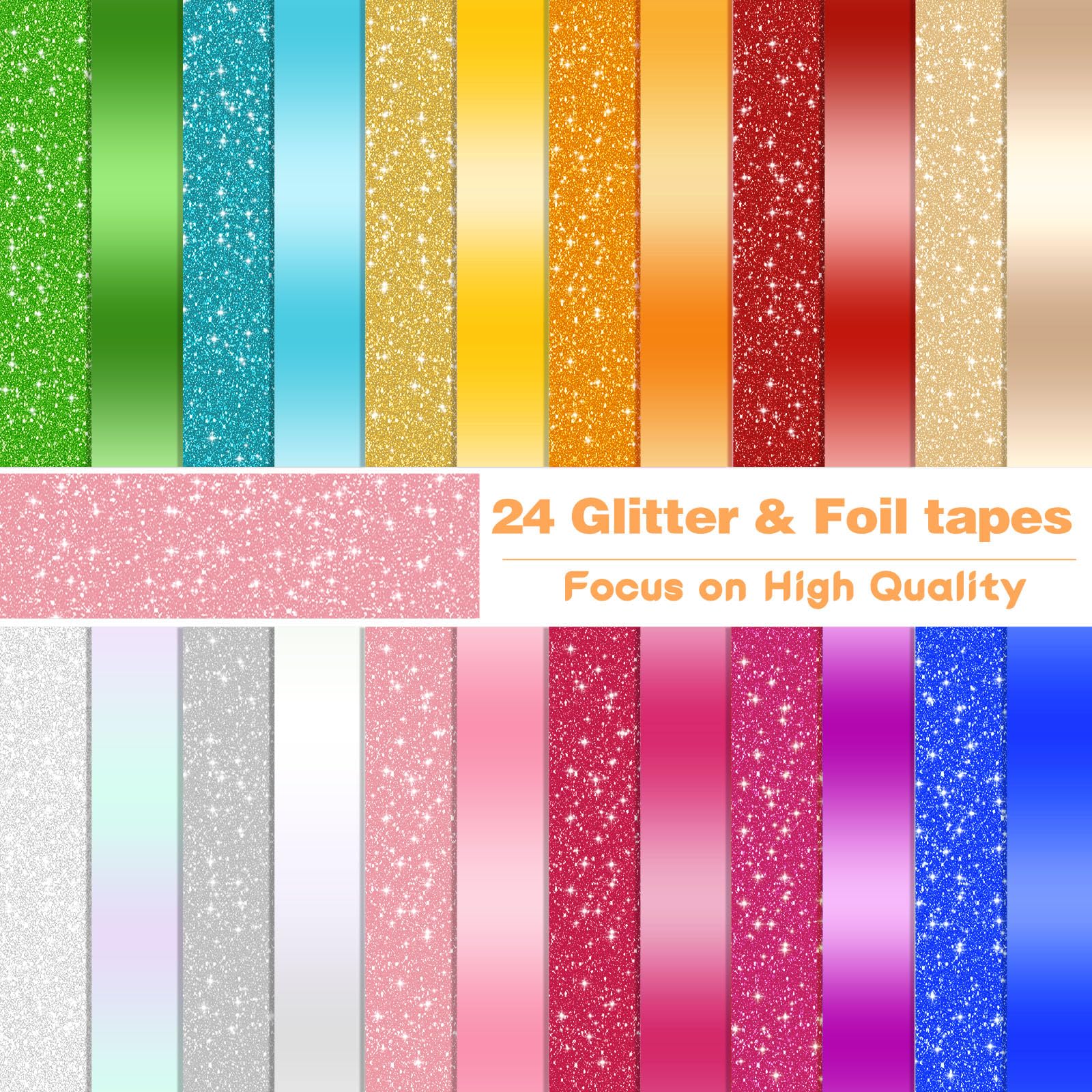 AEBORN washi tape packaging display showing 24-roll set