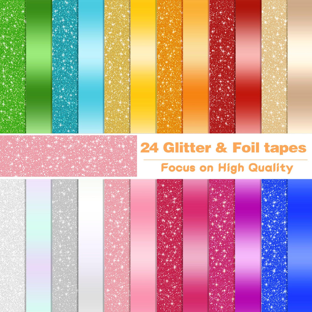 AEBORN washi tape packaging display showing 24-roll set