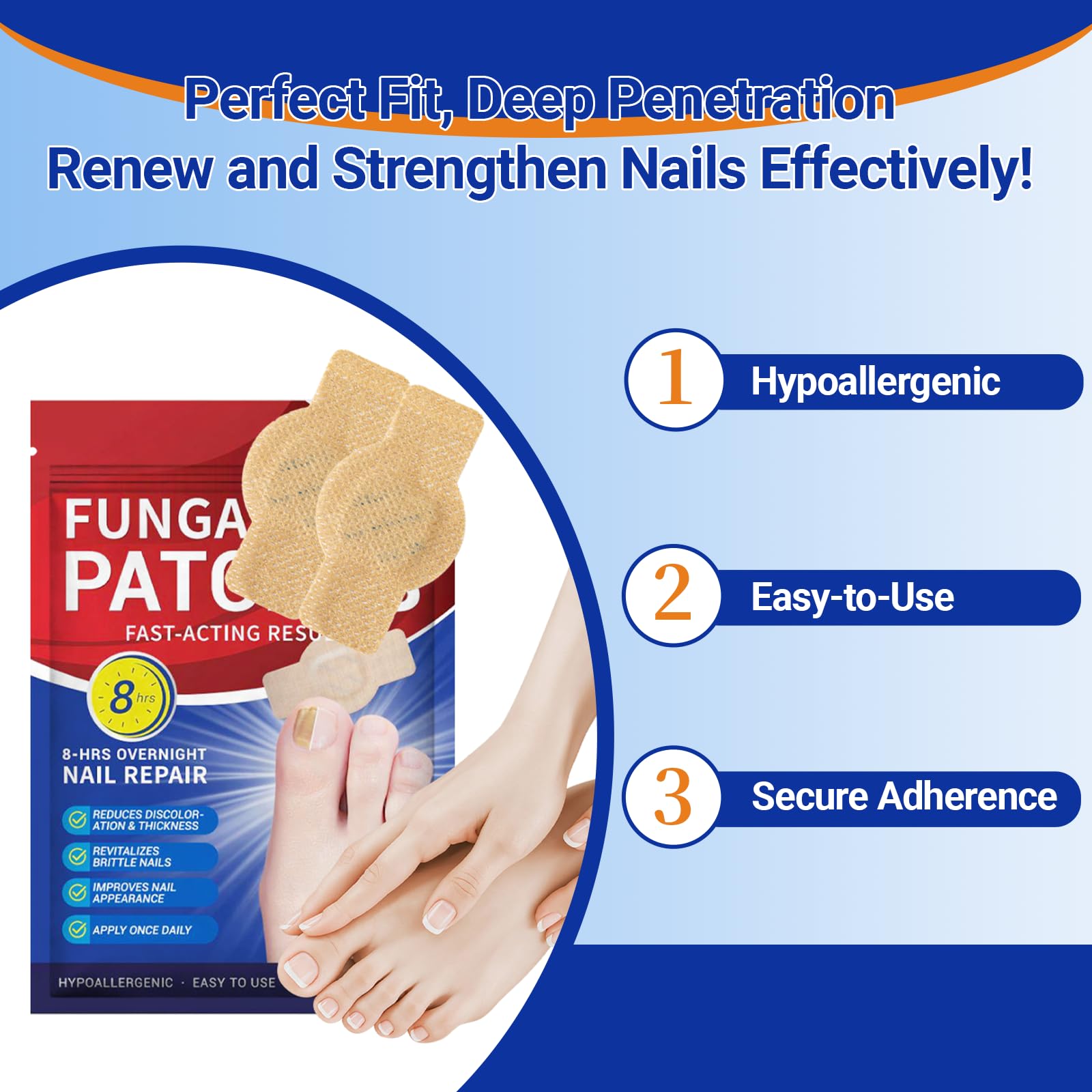 Aedydyce patch helps maintain moisture around nail bed