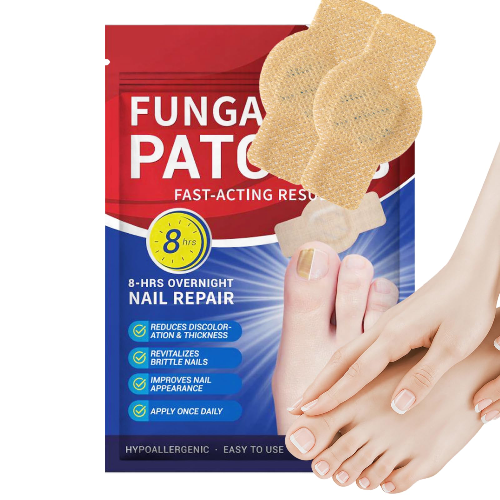 Aedydyce toenail patch on nail for night-time support