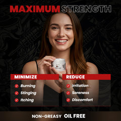 Aemerry Numbing Cream with Arnica and Emu Oil ingredients highlighted for skin support.