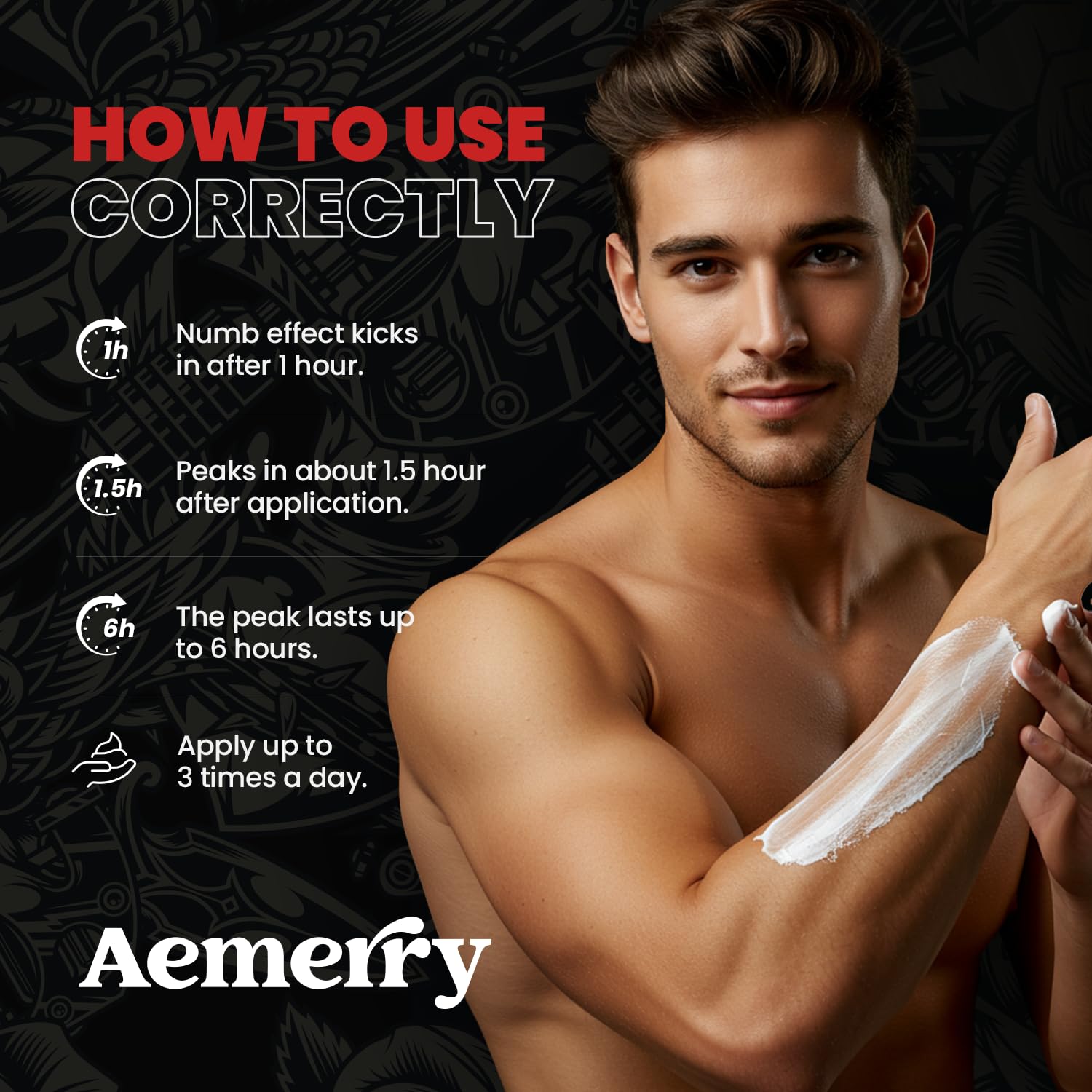 Aemerry packaging displaying the 50ml bottle and label.