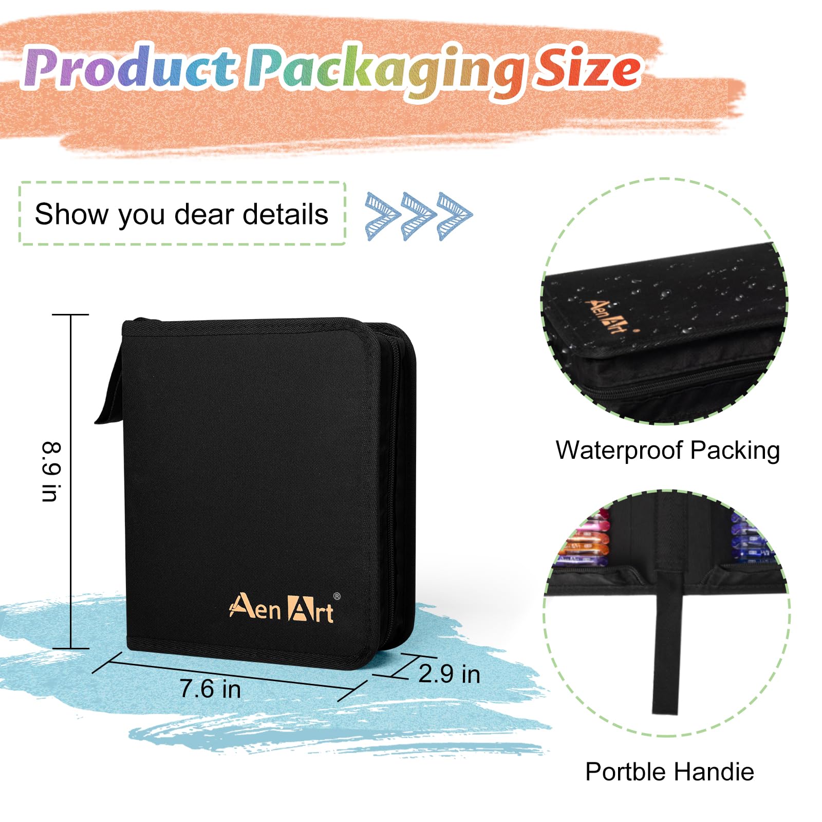 Aen Art gift-ready glitter gel pen set packaged for gifting