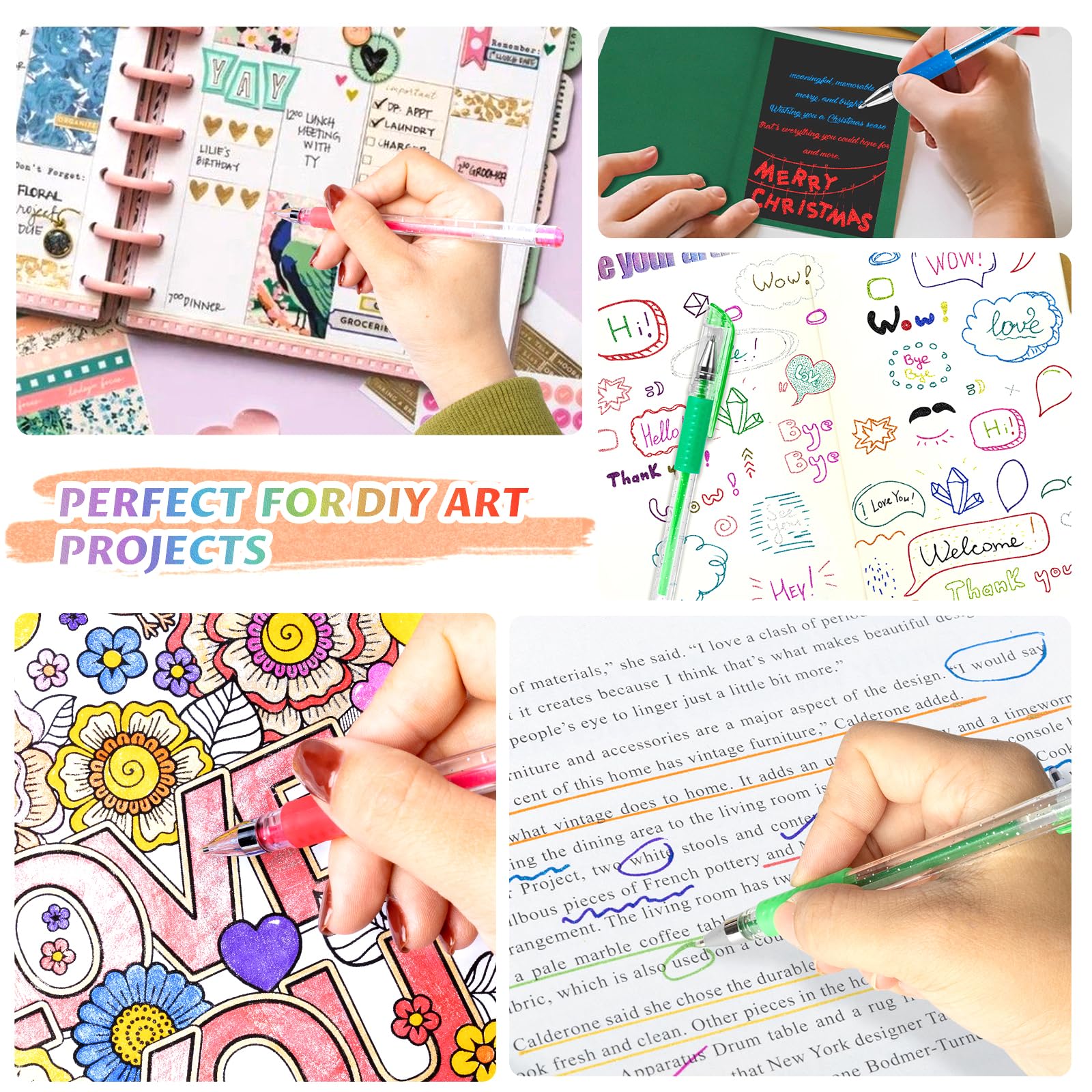 Aen Art neon glitter pens add sparkle to journaling and crafts