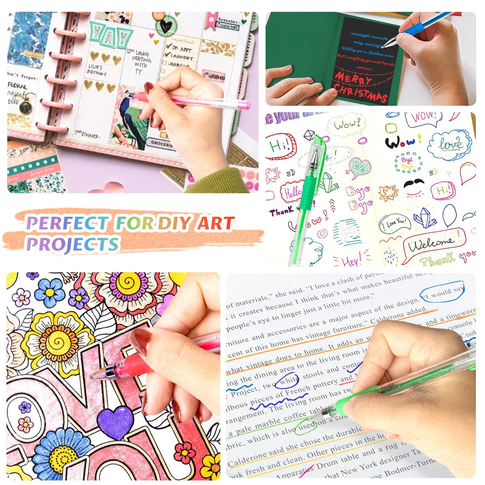 Aen Art neon glitter pens add sparkle to journaling and crafts