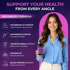 AEQNJV label shows ashwa ganda and B6 formulation for balance