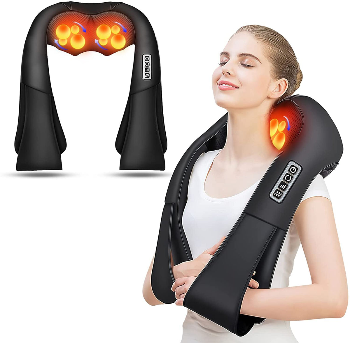 AERLANG Shiatsu back neck massager front view for targeted relief.