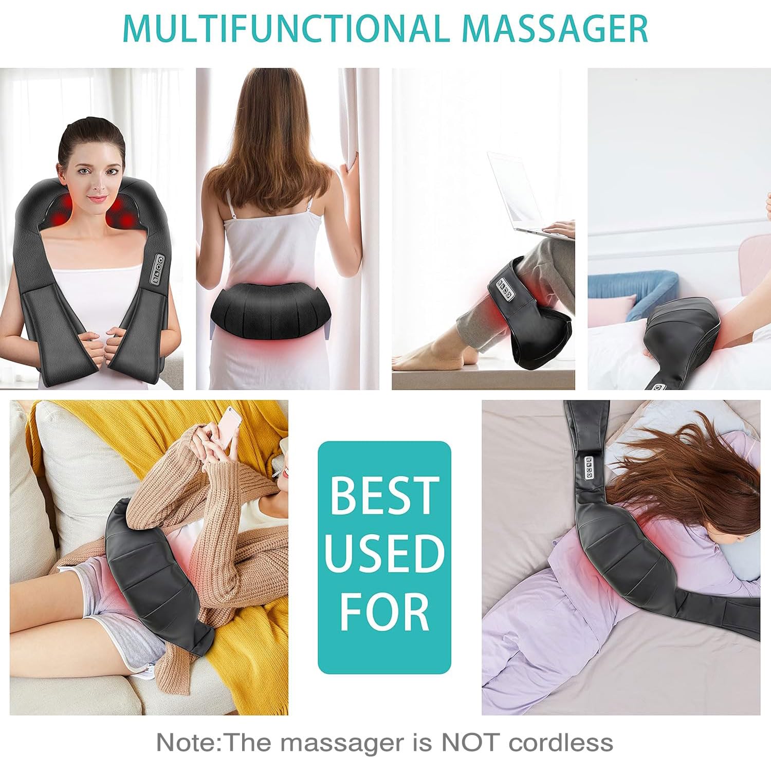AERLANG massager strap adjustment feature fits different body shapes.
