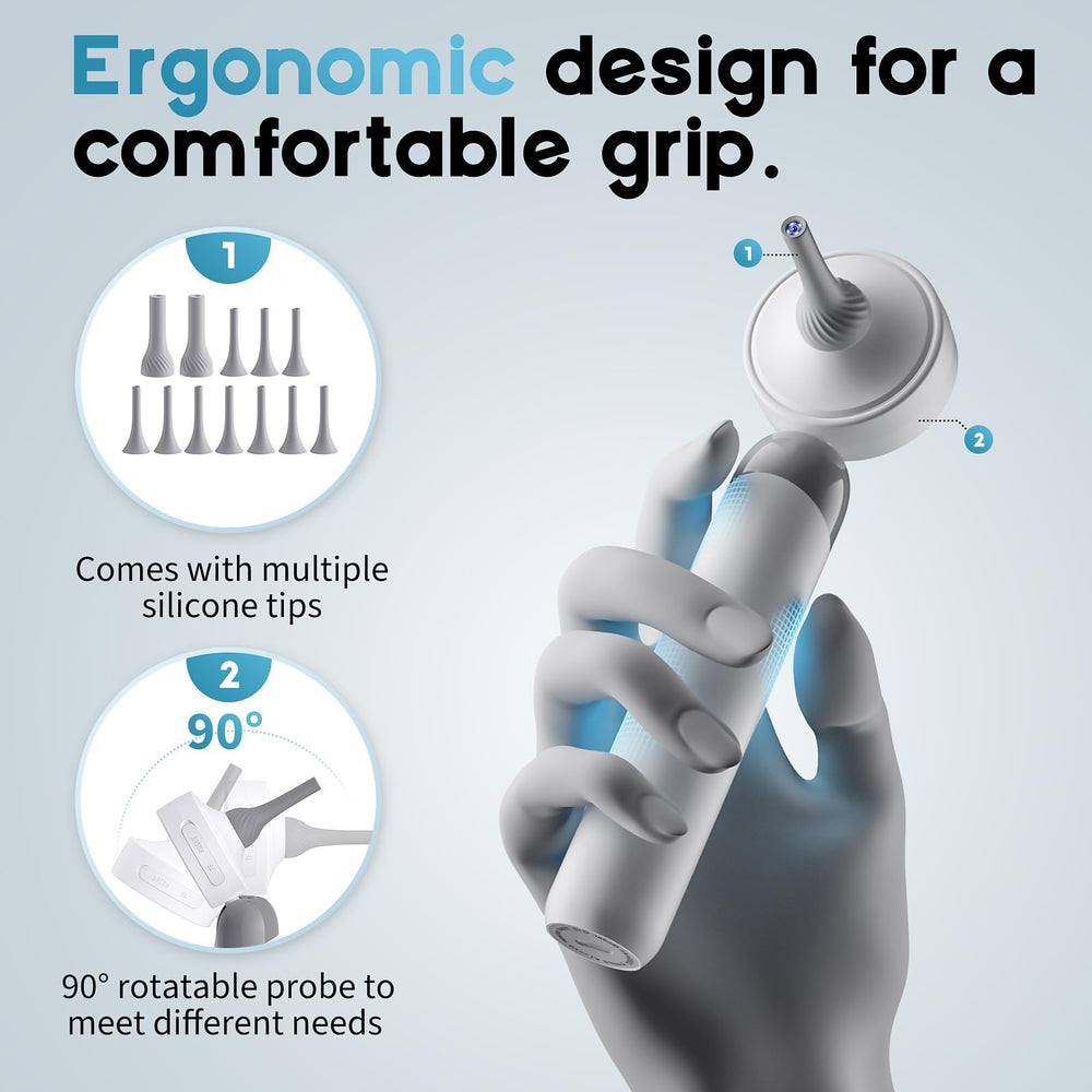 Aertnelz otoscope with interchangeable tips for ear nose skin checks