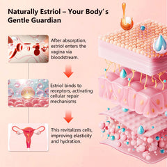 Close-up of the creamy texture from Aeryea Estriol Peach Cream.