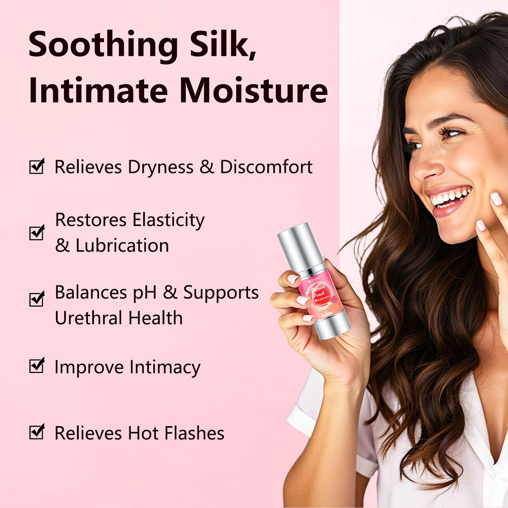 Aeryea Estriol Peach Cream being applied to the vulvar area.